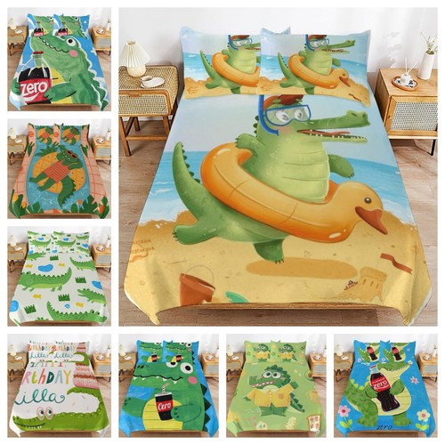 Cute little green crocodile - little,