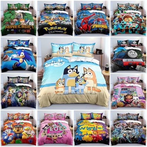 Cartoon bluey bedding set - bedding,