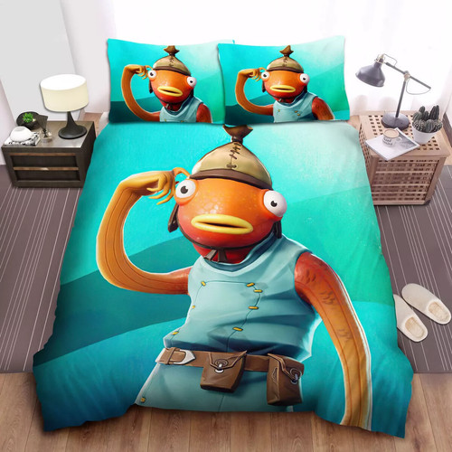 Fortnite fishstick duvet cover - fortnite,